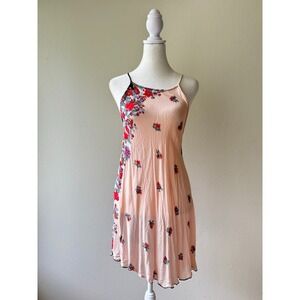 Intimately Free People Pink‎ Floral Slip Dress Size M Boho Cottagecore Festival